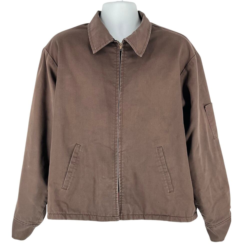 80s brown work wear jacket Rivco 1980s vintage